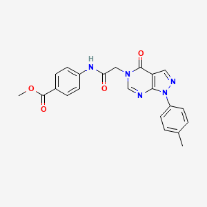 Methyl 4-[[2-[1-(4-methylphenyl)-4-oxopyrazolo[3,4-d]pyrimidin-5-yl]acetyl]amino]benzoate