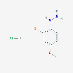 molecular formula C7H10BrClN2O B2584686 (2-Bromo-4-methoxyphenyl)hydrazine hydrochloride CAS No. 197590-44-6