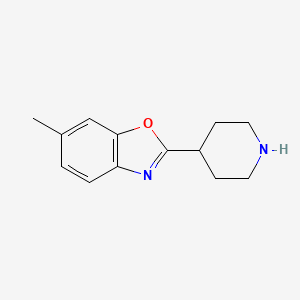 molecular formula C13H16N2O B2584701 6-甲基-2-哌啶-4-基-1,3-苯并恶唑 CAS No. 951921-15-6