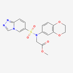 Methyl 2-[2,3-dihydro-1,4-benzodioxin-6-yl([1,2,4]triazolo[4,3-a]pyridin-6-ylsulfonyl)amino]acetate