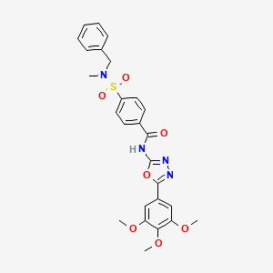 4-[benzyl(methyl)sulfamoyl]-N-[5-(3,4,5-trimethoxyphenyl)-1,3,4-oxadiazol-2-yl]benzamide