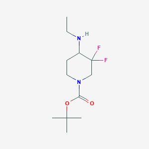 molecular formula C12H22F2N2O2 B2584711 叔丁基 4-(乙氨基)-3,3-二氟哌啶-1-羧酸酯 CAS No. 1864063-76-2