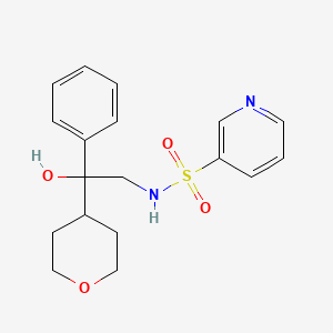 2-hydroxy-2-(oxan-4-yl)-2-phenyl-S-(pyridin-3-yl)ethane-1-sulfonamido