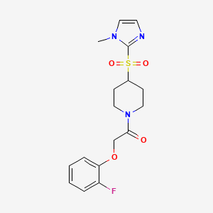 2-(2-fluorophenoxy)-1-(4-((1-methyl-1H-imidazol-2-yl)sulfonyl)piperidin-1-yl)ethanone