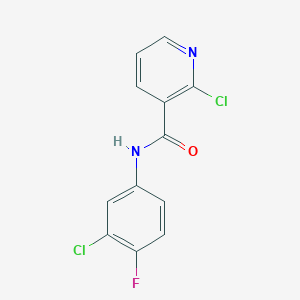 molecular formula C12H7Cl2FN2O B2584730 2-氯-N-(3-氯-4-氟苯基)烟酰胺 CAS No. 543721-72-8
