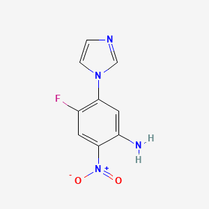 molecular formula C9H7FN4O2 B2584741 4-fluoro-5-(1H-imidazol-1-yl)-2-nitroaniline CAS No. 216883-13-5