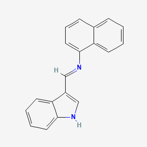 molecular formula C19H14N2 B2584742 (Z)-N-((1H-indol-3-yl)methylene)naphthalen-1-amine CAS No. 327038-96-0