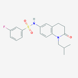 3-fluoro-N~1~-(1-isobutyl-2-oxo-1,2,3,4-tetrahydro-6-quinolinyl)-1-benzenesulfonamide