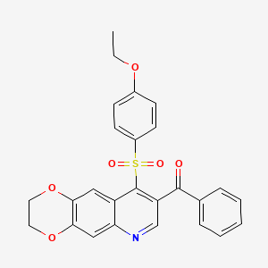 [9-(4-Ethoxyphenyl)sulfonyl-2,3-dihydro-[1,4]dioxino[2,3-g]quinolin-8-yl]-phenylmethanone