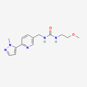 1-(2-methoxyethyl)-3-((6-(1-methyl-1H-pyrazol-5-yl)pyridin-3-yl)methyl)urea