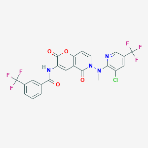 N-{6-[[3-chloro-5-(trifluoromethyl)-2-pyridinyl](methyl)amino]-2,5-dioxo-5,6-dihydro-2H-pyrano[3,2-c]pyridin-3-yl}-3-(trifluoromethyl)benzenecarboxamide