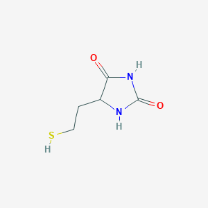 molecular formula C5H8N2O2S B2584778 5-(2-Sulfanylethyl)imidazolidine-2,4-dione CAS No. 38870-03-0
