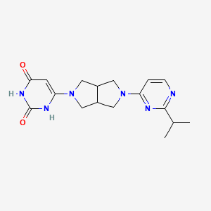6-[2-(2-Propan-2-ylpyrimidin-4-yl)-1,3,3a,4,6,6a-hexahydropyrrolo[3,4-c]pyrrol-5-yl]-1H-pyrimidine-2,4-dione