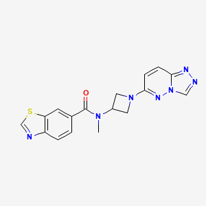 molecular formula C17H15N7OS B2584810 N-(1-([1,2,4]triazolo[4,3-b]pyridazin-6-yl)azetidin-3-yl)-N-methylbenzo[d]thiazole-6-carboxamide CAS No. 2320465-97-0