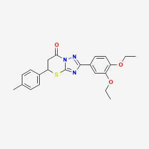 2-(3,4-diethoxyphenyl)-5-(p-tolyl)-5H-[1,2,4]triazolo[5,1-b][1,3]thiazin-7(6H)-one