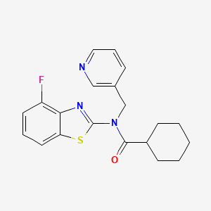 N-(4-fluorobenzo[d]thiazol-2-yl)-N-(pyridin-3-ylmethyl)cyclohexanecarboxamide