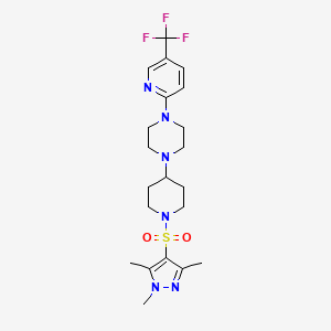 1-[5-(trifluoromethyl)pyridin-2-yl]-4-{1-[(1,3,5-trimethyl-1H-pyrazol-4-yl)sulfonyl]piperidin-4-yl}piperazine