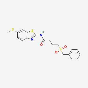 4-(benzylsulfonyl)-N-(6-(methylthio)benzo[d]thiazol-2-yl)butanamide