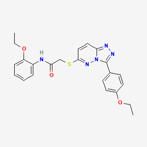 molecular formula C23H23N5O3S B2584833 N-(2-乙氧苯基)-2-((3-(4-乙氧苯基)-[1,2,4]三唑并[4,3-b]哒嗪-6-基)硫代)乙酰胺 CAS No. 852436-77-2