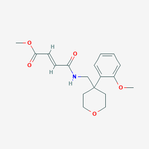 Methyl (E)-4-[[4-(2-methoxyphenyl)oxan-4-yl]methylamino]-4-oxobut-2-enoate