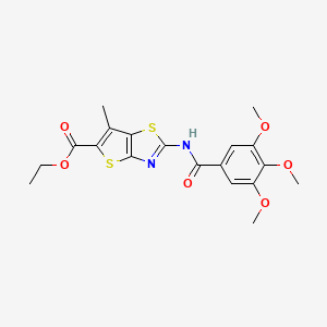 Ethyl 6-methyl-2-(3,4,5-trimethoxybenzamido)thieno[2,3-d]thiazole-5-carboxylate