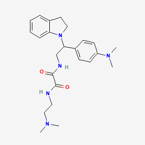 molecular formula C24H33N5O2 B2584851 N1-(2-(二甲氨基)乙基)-N2-(2-(4-(二甲氨基)苯基)-2-(吲哚-1-基)乙基)草酰胺 CAS No. 941869-71-2