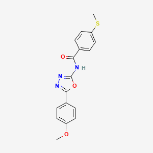 N-[5-(4-methoxyphenyl)-1,3,4-oxadiazol-2-yl]-4-methylsulfanylbenzamide