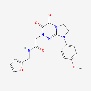 molecular formula C19H19N5O5 B2584859 N-(furan-2-ylmethyl)-2-(8-(4-methoxyphenyl)-3,4-dioxo-3,4,7,8-tetrahydroimidazo[2,1-c][1,2,4]triazin-2(6H)-yl)acetamide CAS No. 941959-44-0