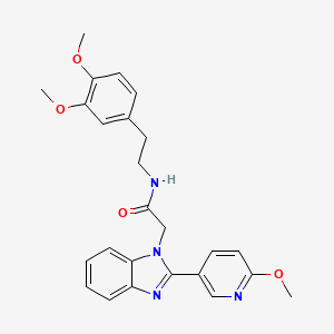 N-(3,4-dimethoxyphenethyl)-2-(2-(6-methoxypyridin-3-yl)-1H-benzo[d]imidazol-1-yl)acetamide