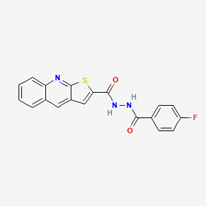 N'-(4-fluorobenzoyl)thieno[2,3-b]quinoline-2-carbohydrazide