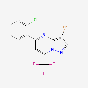 3-Bromo-5-(2-chlorophenyl)-2-methyl-7-(trifluoromethyl)pyrazolo[1,5-a]pyrimidine