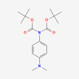 molecular formula C18H28N2O4 B2584865 二叔丁基-4-(二甲氨基)苯基亚氨基二碳酸酯 CAS No. 2102410-66-0