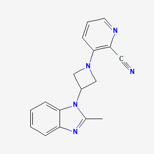 3-[3-(2-Methylbenzimidazol-1-yl)azetidin-1-yl]pyridine-2-carbonitrile