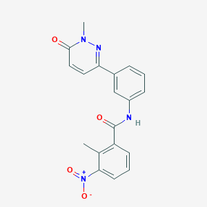 molecular formula C19H16N4O4 B2584870 2-methyl-N-(3-(1-methyl-6-oxo-1,6-dihydropyridazin-3-yl)phenyl)-3-nitrobenzamide CAS No. 920199-91-3