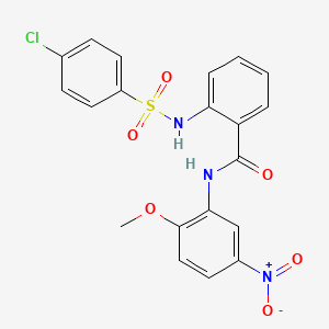 2-(4-chlorophenylsulfonamido)-N-(2-methoxy-5-nitrophenyl)benzamide