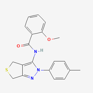 2-methoxy-N-[2-(4-methylphenyl)-4,6-dihydrothieno[3,4-c]pyrazol-3-yl]benzamide
