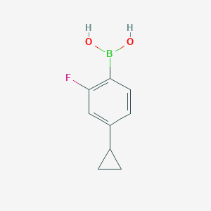 molecular formula C9H10BFO2 B2584886 (4-Cyclopropyl-2-fluorophenyl)boronic acid CAS No. 2225175-39-1