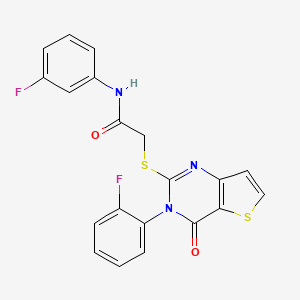 N-(3-fluorophenyl)-2-{[3-(2-fluorophenyl)-4-oxo-3,4-dihydrothieno[3,2-d]pyrimidin-2-yl]sulfanyl}acetamide