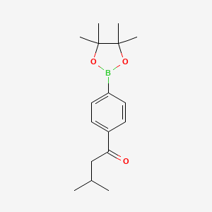 molecular formula C17H25BO3 B2584890 4-(3-Methylbutanoyl)phenylboronic acid pinacol ester CAS No. 2377611-71-5