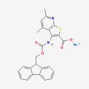 molecular formula C25H19N2NaO4S B2584897 Sodium;3-(9H-fluoren-9-ylmethoxycarbonylamino)-4,6-dimethylthieno[2,3-b]pyridine-2-carboxylate CAS No. 2243508-66-7