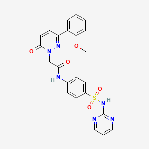 molecular formula C23H20N6O5S B2584899 2-(3-(2-甲氧基苯基)-6-氧代哒嗪-1(6H)-基)-N-(4-(N-(嘧啶-2-基)磺酰胺)苯基)乙酰胺 CAS No. 1257549-51-1