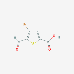 molecular formula C6H3BrO3S B2584901 4-溴-5-甲酰基噻吩-2-羧酸 CAS No. 940097-96-1