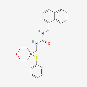 molecular formula C24H26N2O2S B2584905 1-(naphthalen-1-ylmethyl)-3-((4-(phenylthio)tetrahydro-2H-pyran-4-yl)methyl)urea CAS No. 1797258-95-7