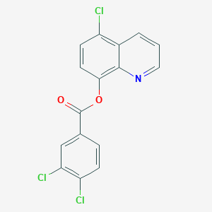 molecular formula C16H8Cl3NO2 B2584908 5-Chloroquinolin-8-yl 3,4-dichlorobenzoate CAS No. 496015-77-1