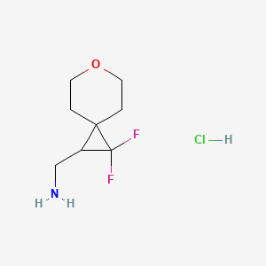 molecular formula C8H14ClF2NO B2584909 (2,2-Difluoro-6-oxaspiro[2.5]octan-1-yl)methanamine hydrochloride CAS No. 2230798-66-8