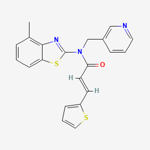 (E)-N-(4-methylbenzo[d]thiazol-2-yl)-N-(pyridin-3-ylmethyl)-3-(thiophen-2-yl)acrylamide