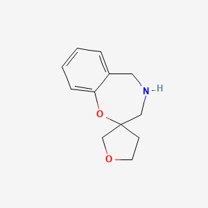 molecular formula C12H15NO2 B2584927 4,4',5,5'-Tetrahydro-2'H,3H-spiro[benzo[f][1,4]oxazepine-2,3'-furan] CAS No. 2172503-62-5