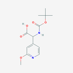 molecular formula C13H18N2O5 B2584931 (N-BOC-Amino)(2-methoxypyridin-4-yl)acetic acid CAS No. 1820606-90-3