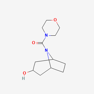 molecular formula C12H20N2O3 B2584933 ((1R,5S)-3-hydroxy-8-azabicyclo[3.2.1]octan-8-yl)(morpholino)methanone CAS No. 1478517-06-4