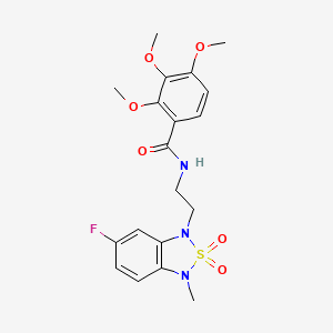 N-(2-(6-fluoro-3-methyl-2,2-dioxidobenzo[c][1,2,5]thiadiazol-1(3H)-yl)ethyl)-2,3,4-trimethoxybenzamide